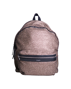 City Glitter Backpack,Canvas,Black/Bronze,PLB435988.0416,W/DB